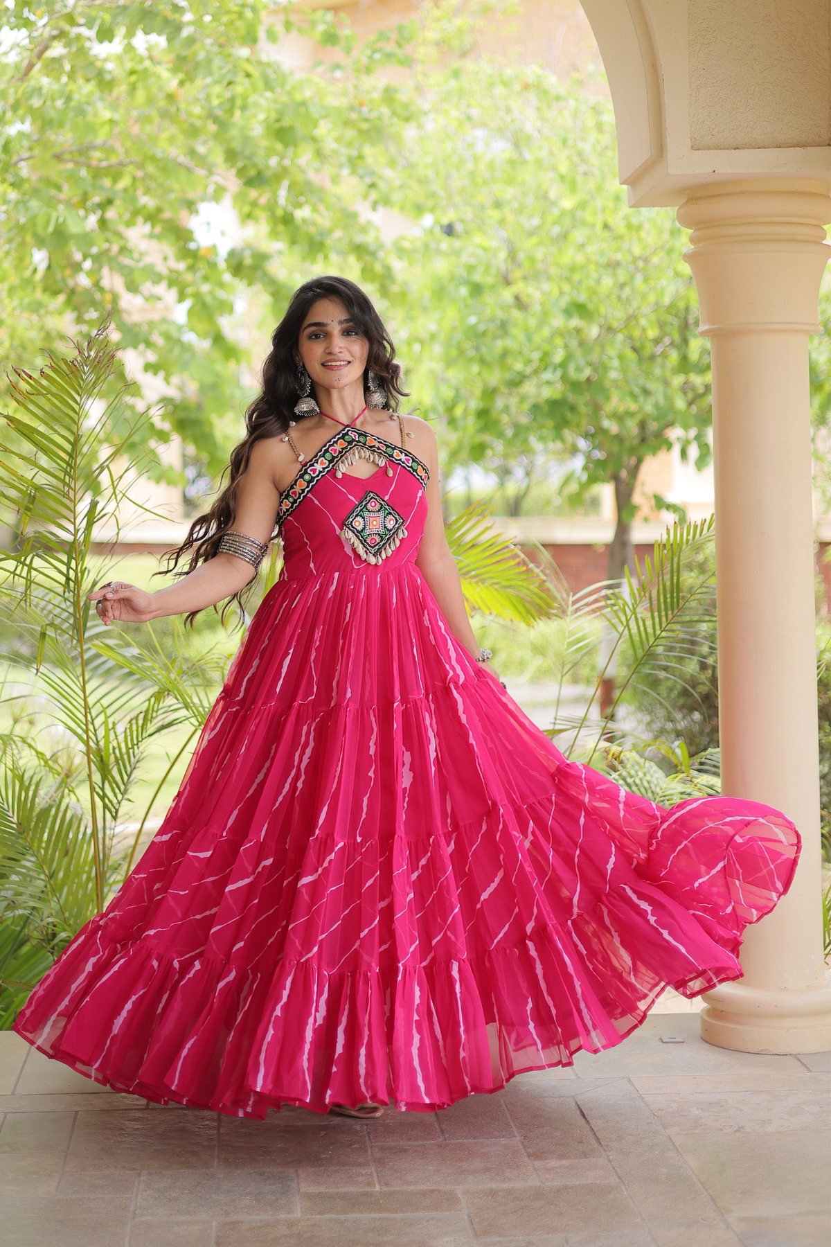 Women’s Designer Embroidered Ethnic Gown | Flared Anarkali Dress with Traditional Embellished Work