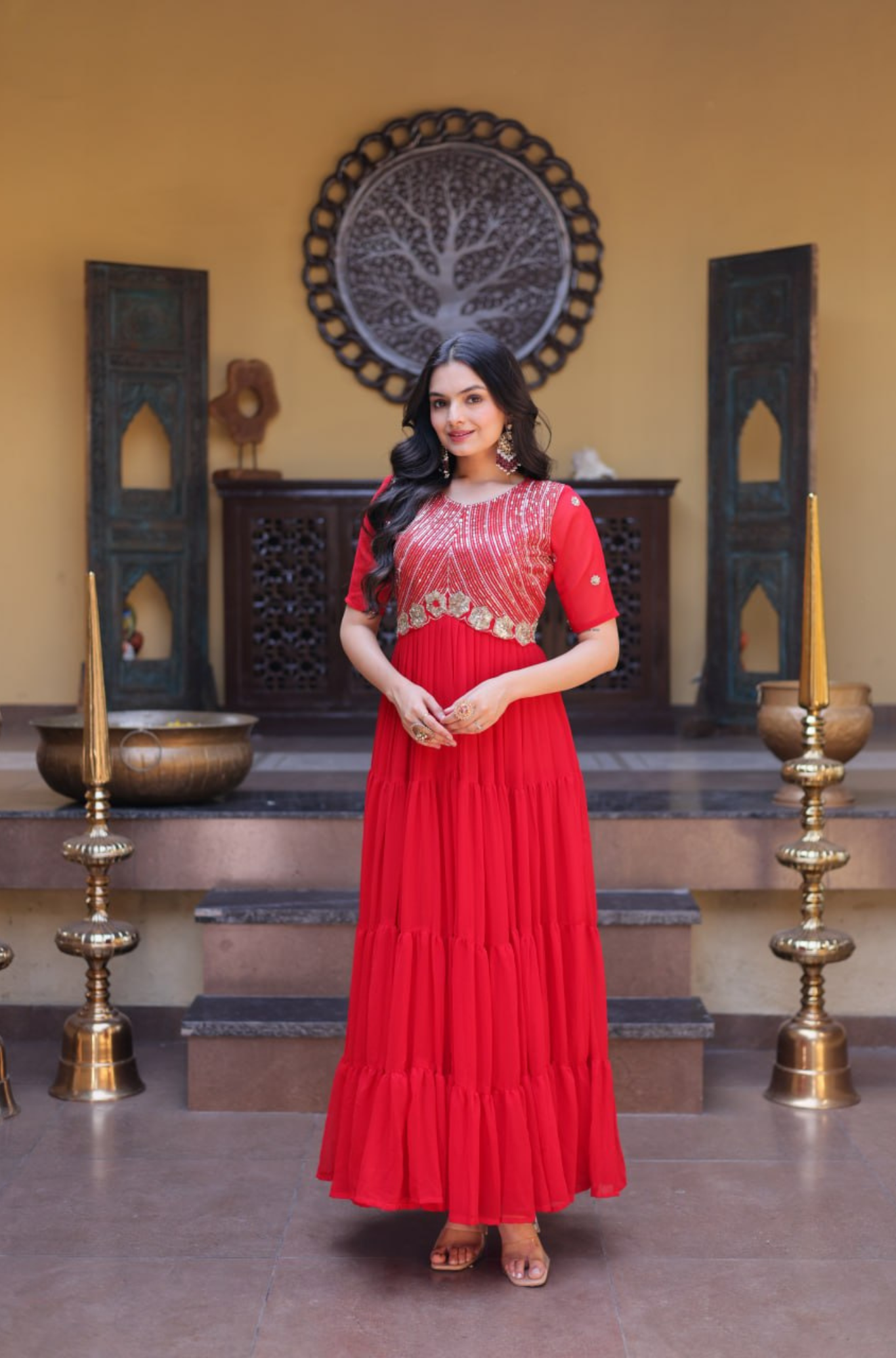Women’s Designer Embroidered Anarkali Gown