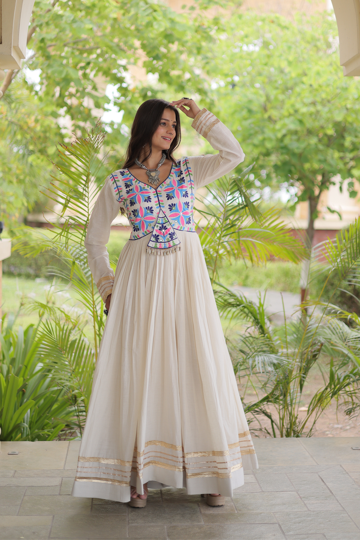 Women’s Designer Anarkali Gown | Embroidered Ethnic Floor Length Dress