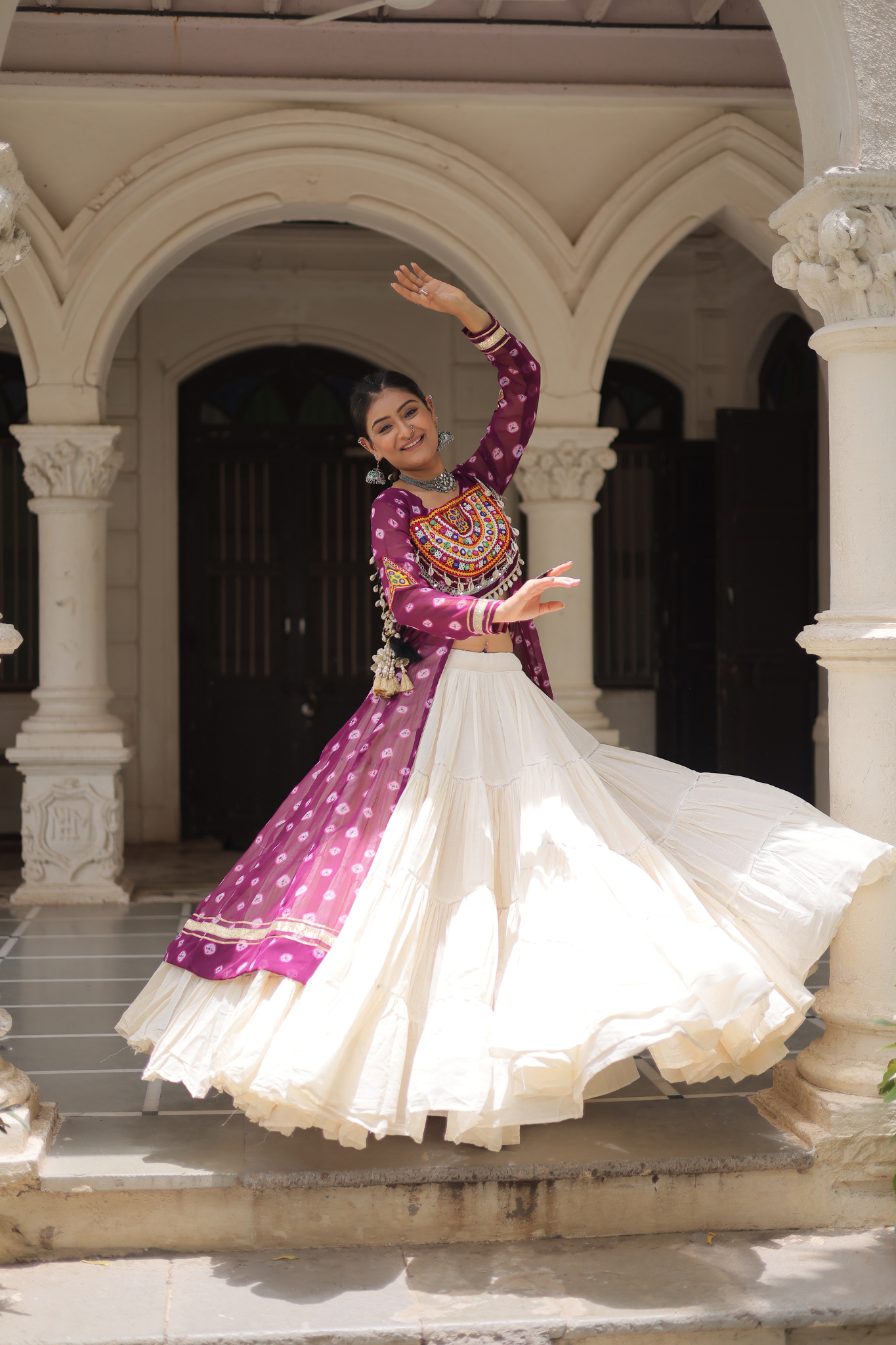 Women's Designer Navratri Koti Lehenga Choli | Garba Wear
