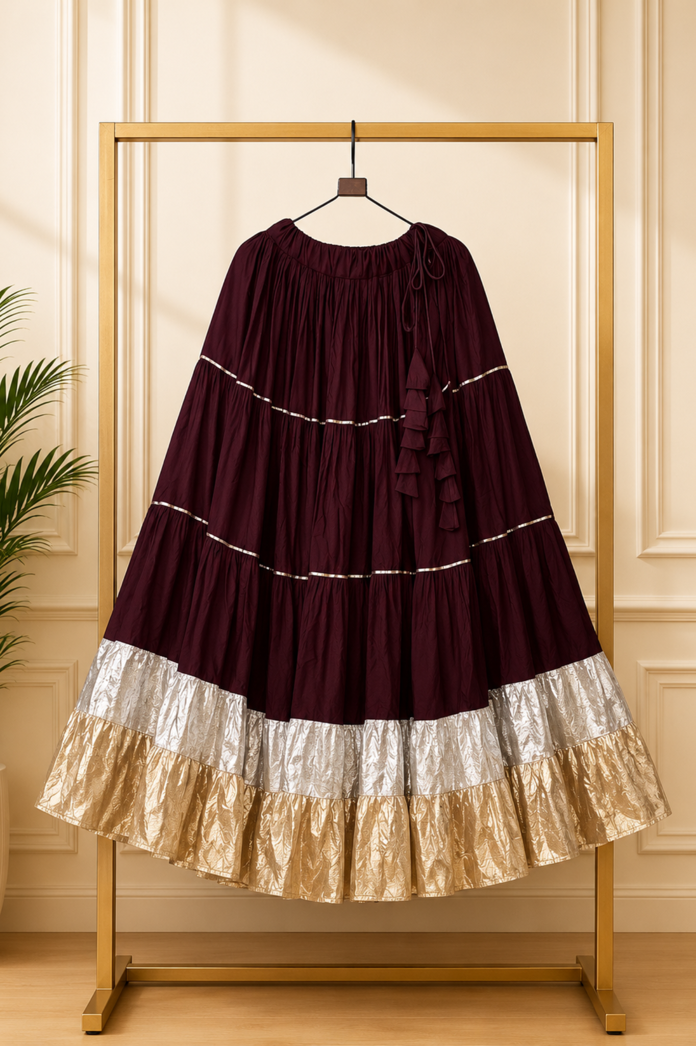 Women's Designer Cotton Lehenga Skirt | Flared Ethnic Festive Wear