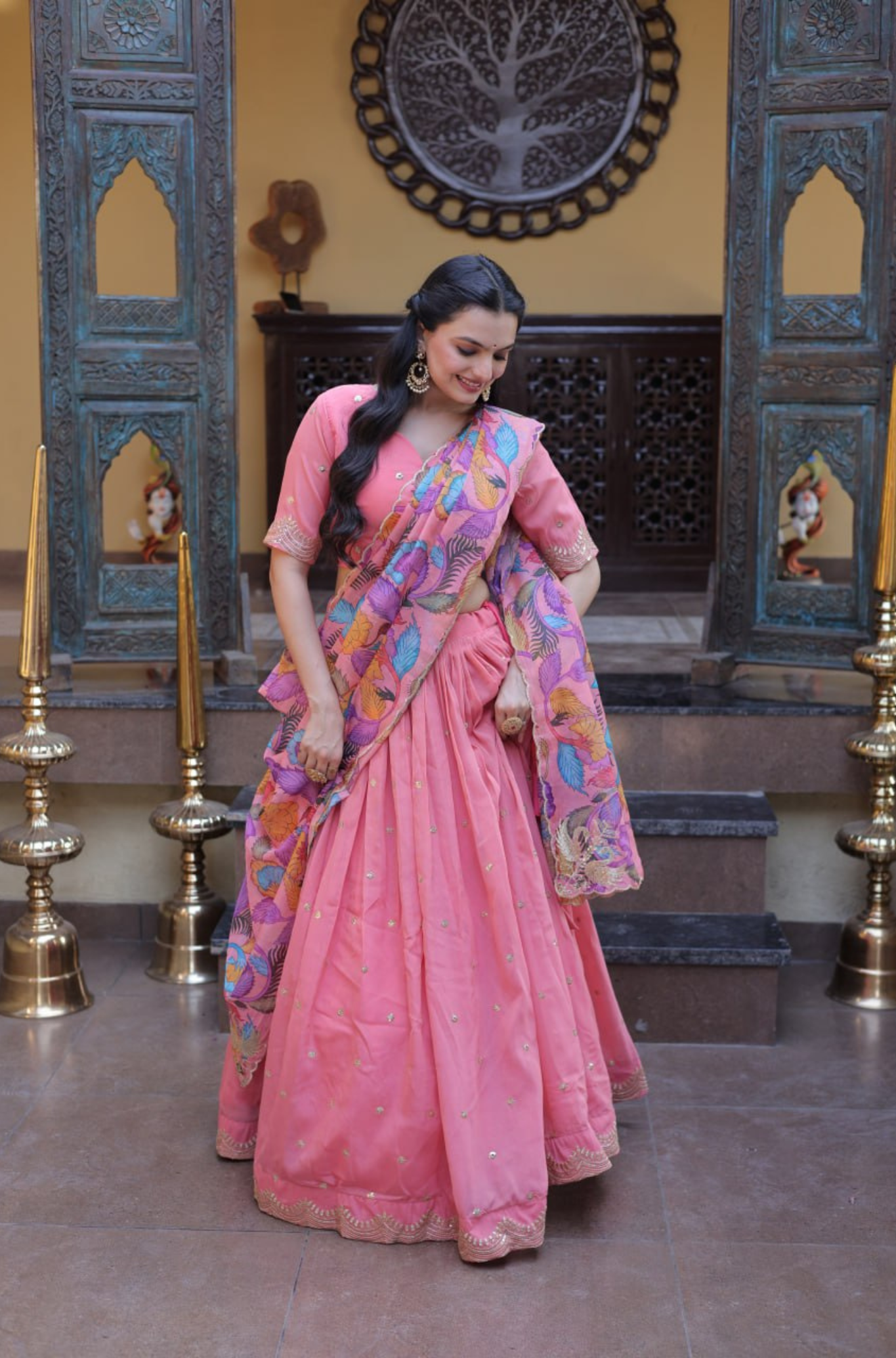 Designer Lehenga Choli for Women with Printed Dupatta & Sequins Work