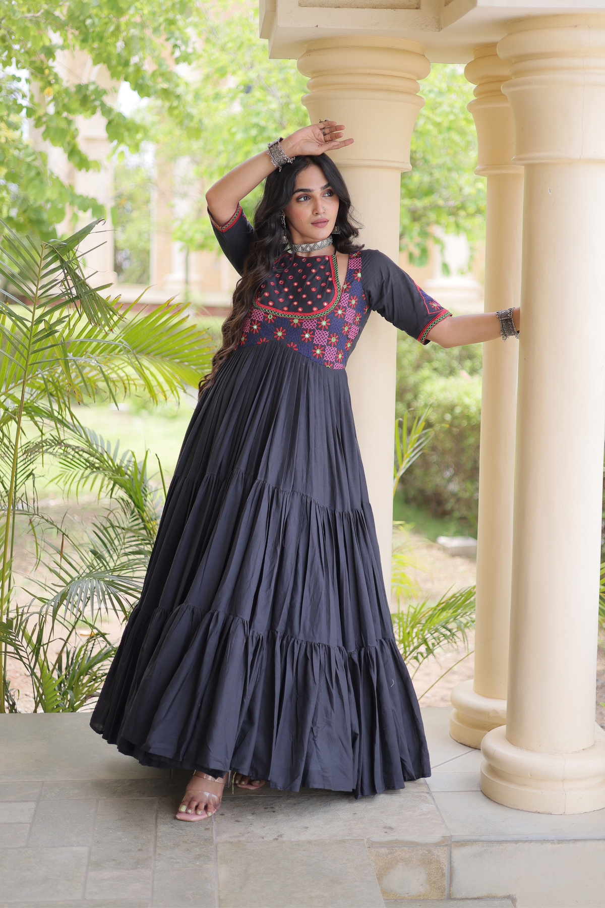 Designer Embroidered Anarkali Gown for Women | Ethnic Festive Wear Dress