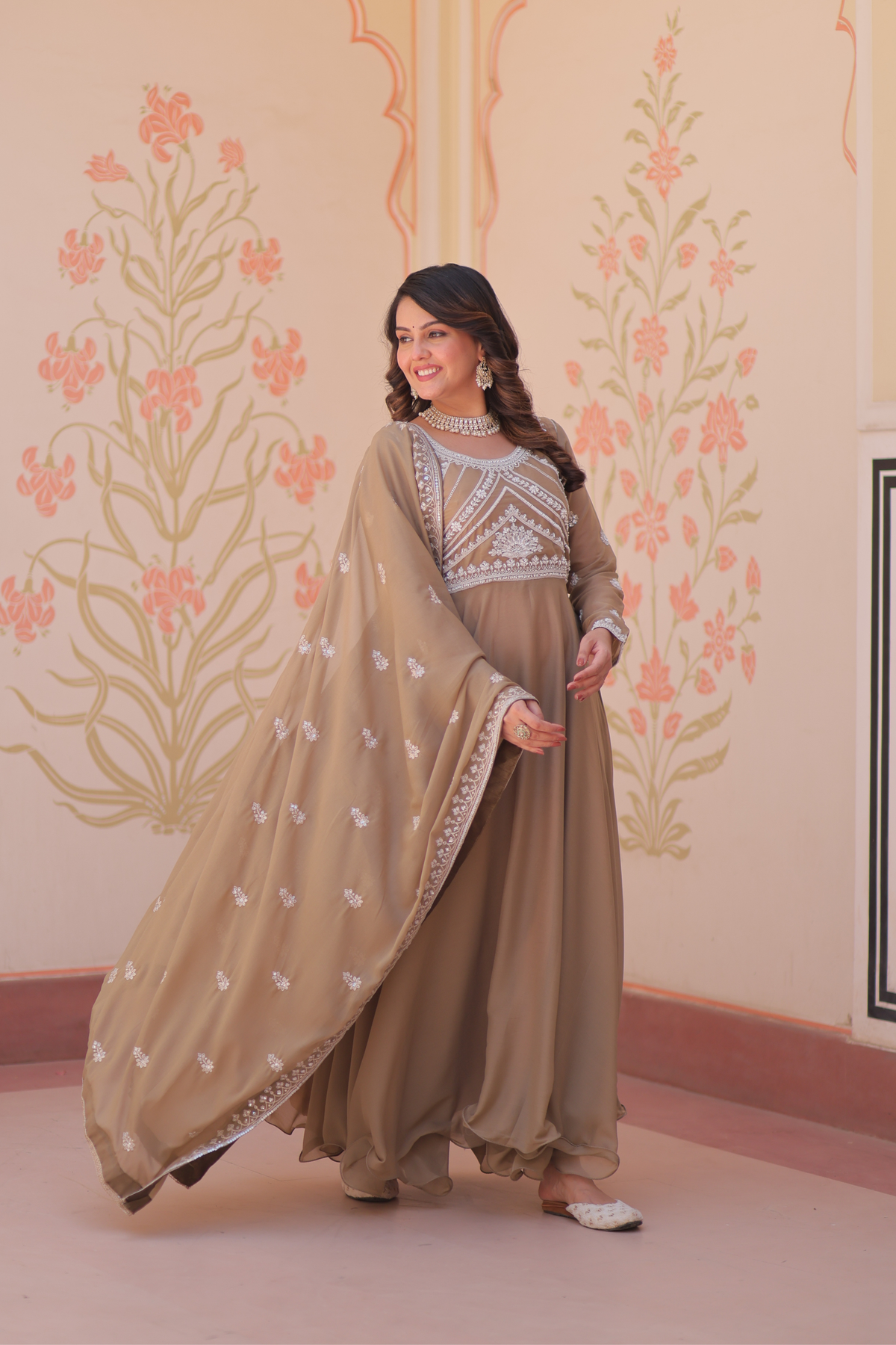Designer Embroidered Anarkali Gown for Women | Elegant Ethnic Wear
