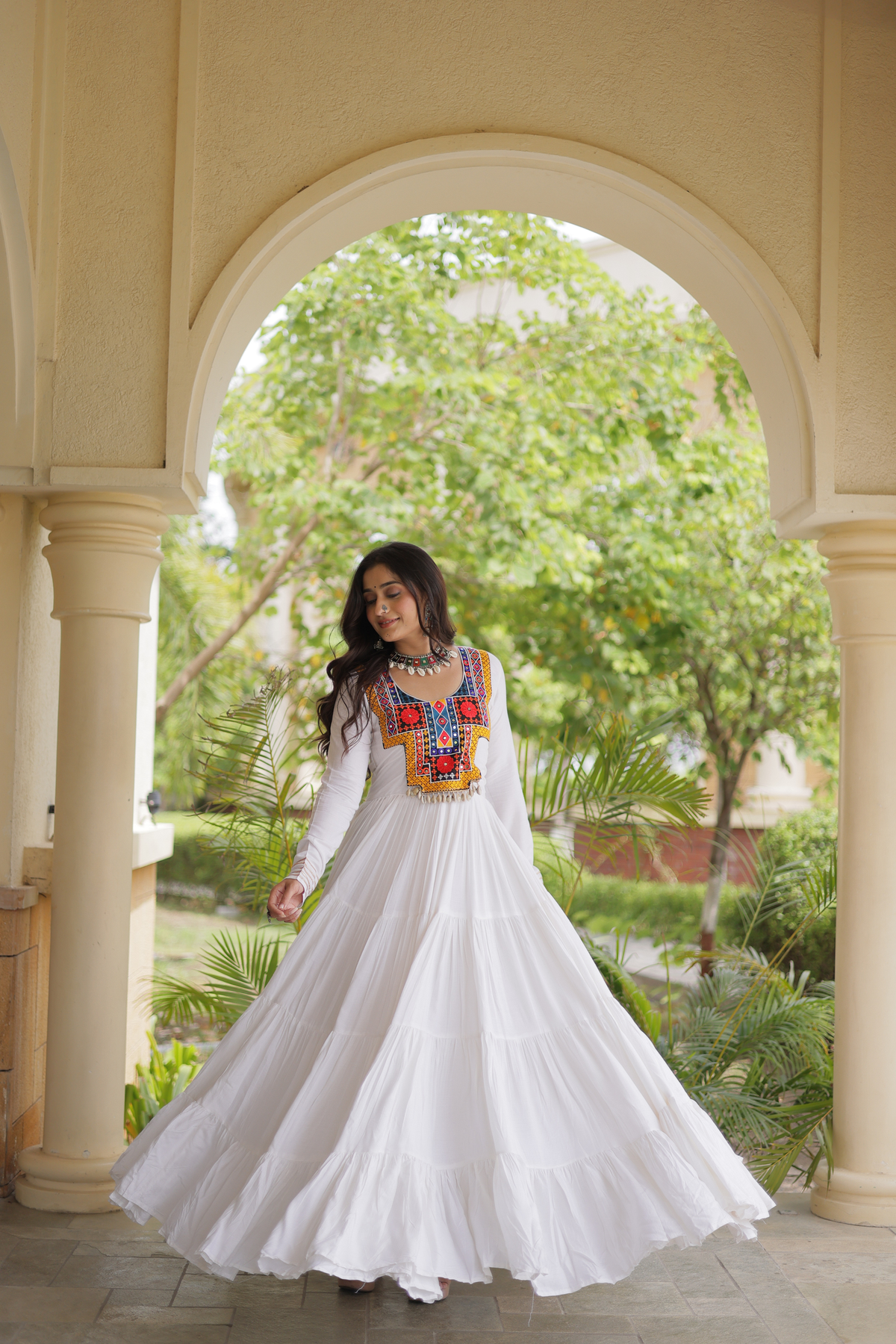 Women’s Embroidered Anarkali Gown | Full Length Ethnic Dress for Festive & Wedding Wear