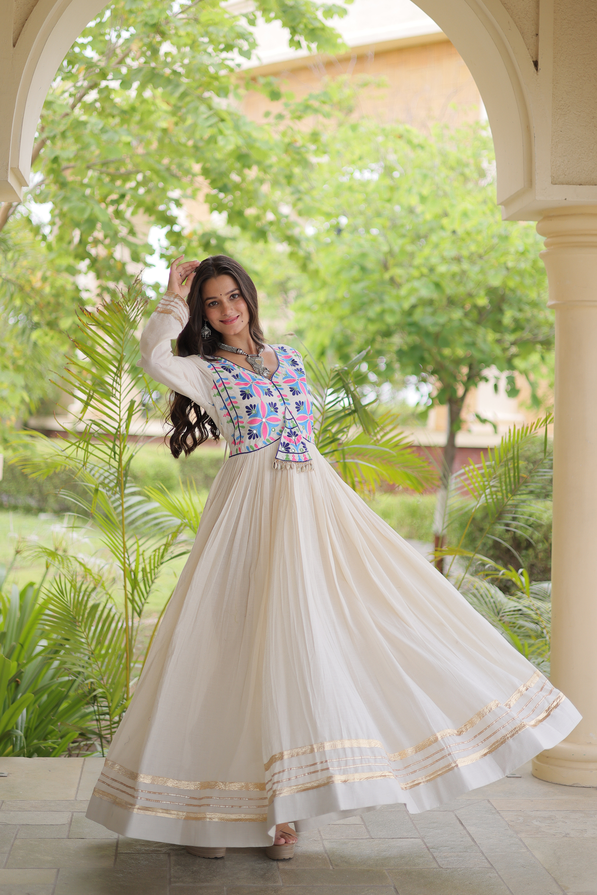 Women’s Designer Anarkali Gown | Embroidered Ethnic Floor Length Dress