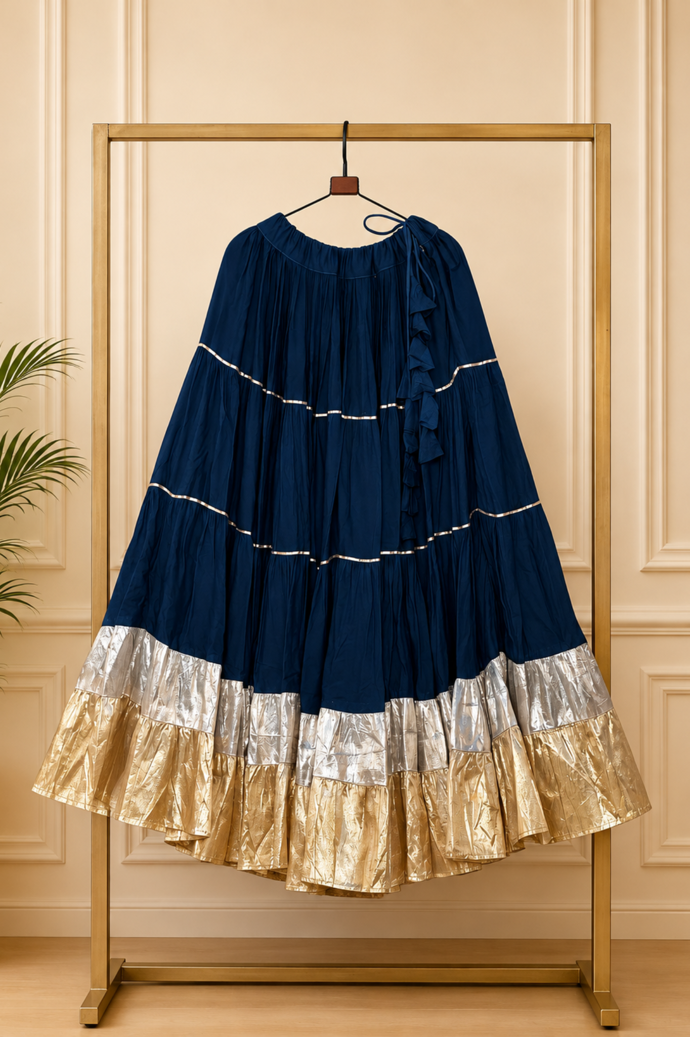 Women's Designer Cotton Lehenga Skirt | Flared Ethnic Festive Wear