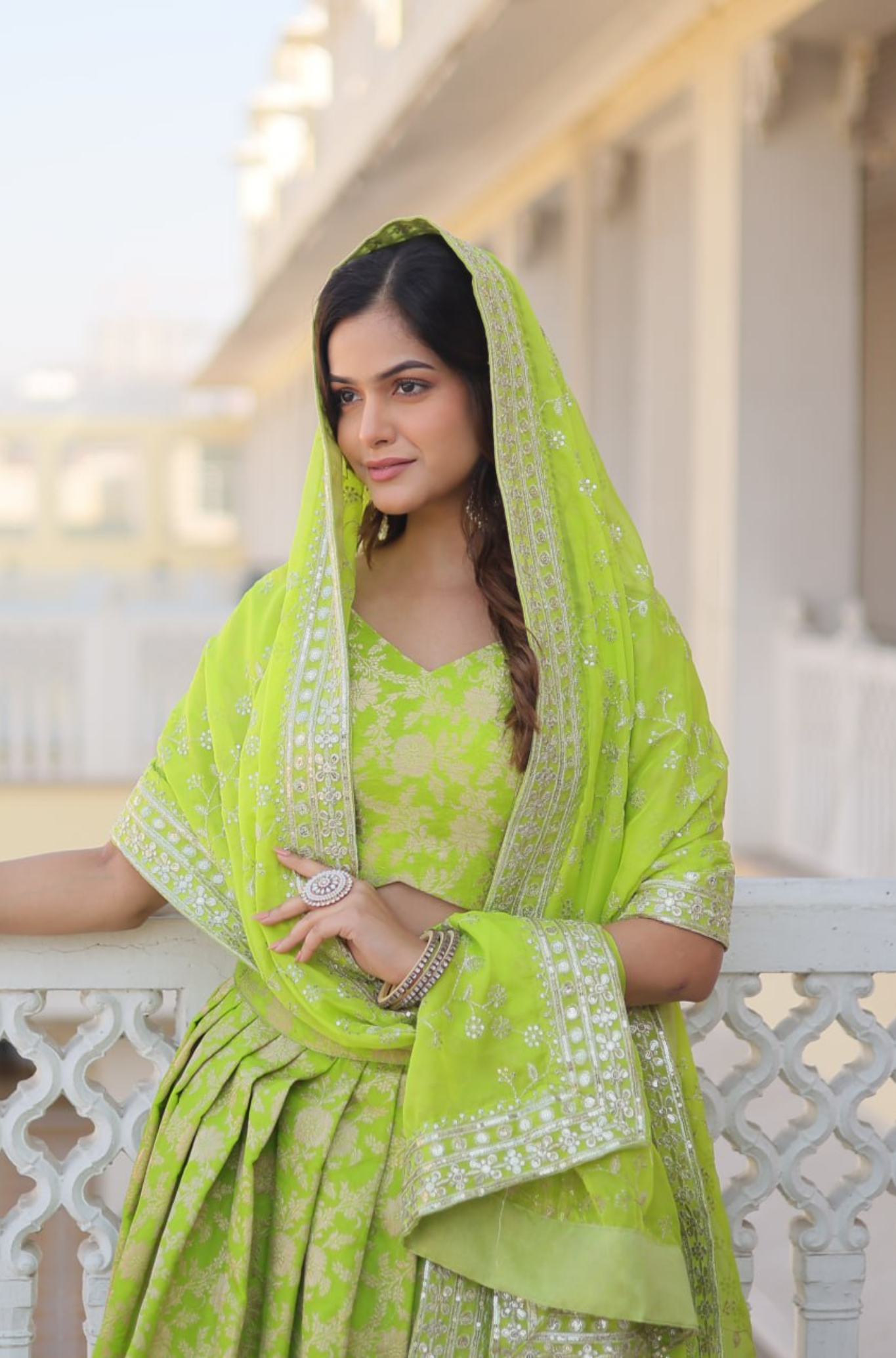 Designer Embroidered Lehenga Choli Set with Dupatta for Women