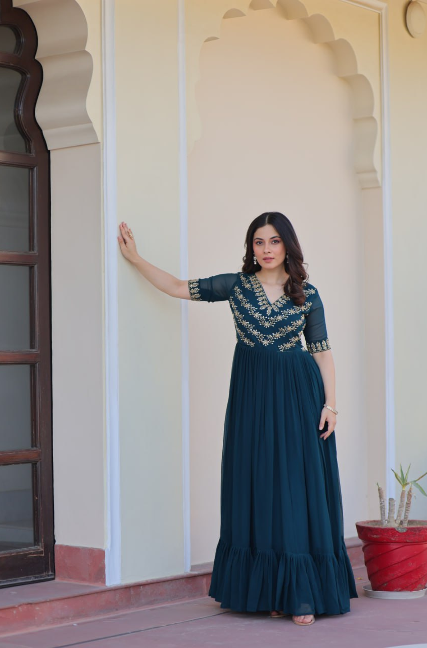 Designer Gown For Women Traditional Events Embroidered Anarkali Gown