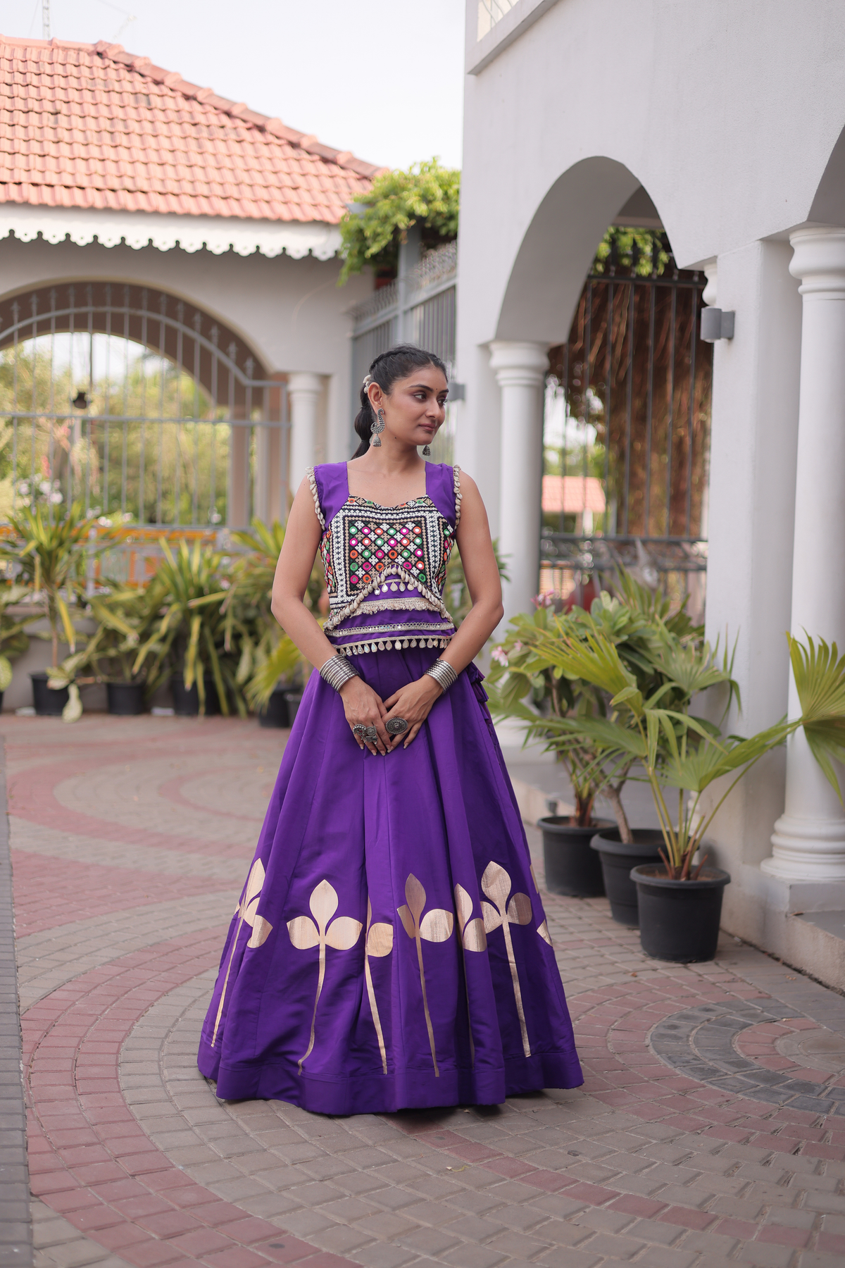 Women’s Designer Embroidered Ethnic Lehenga Choli Set | Traditional Flared Lehenga with Embellished Blouse