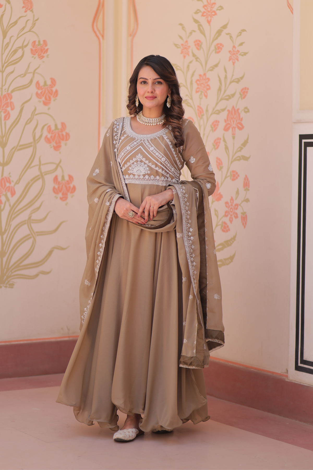 Designer Embroidered Anarkali Gown for Women | Elegant Ethnic Wear
