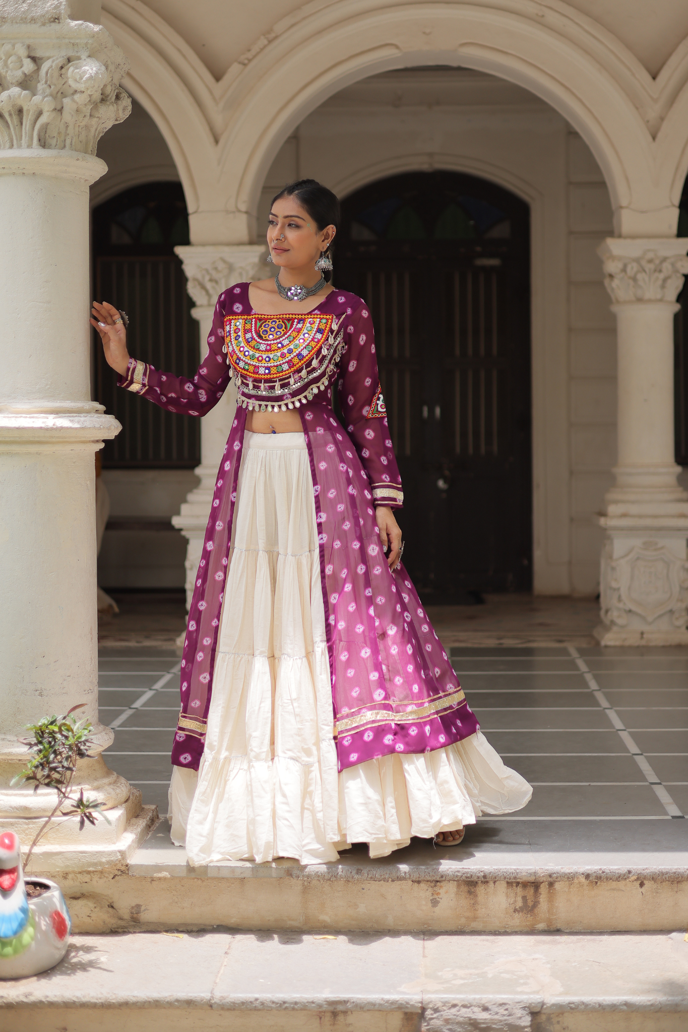 Women's Designer Navratri Koti Lehenga Choli | Garba Wear