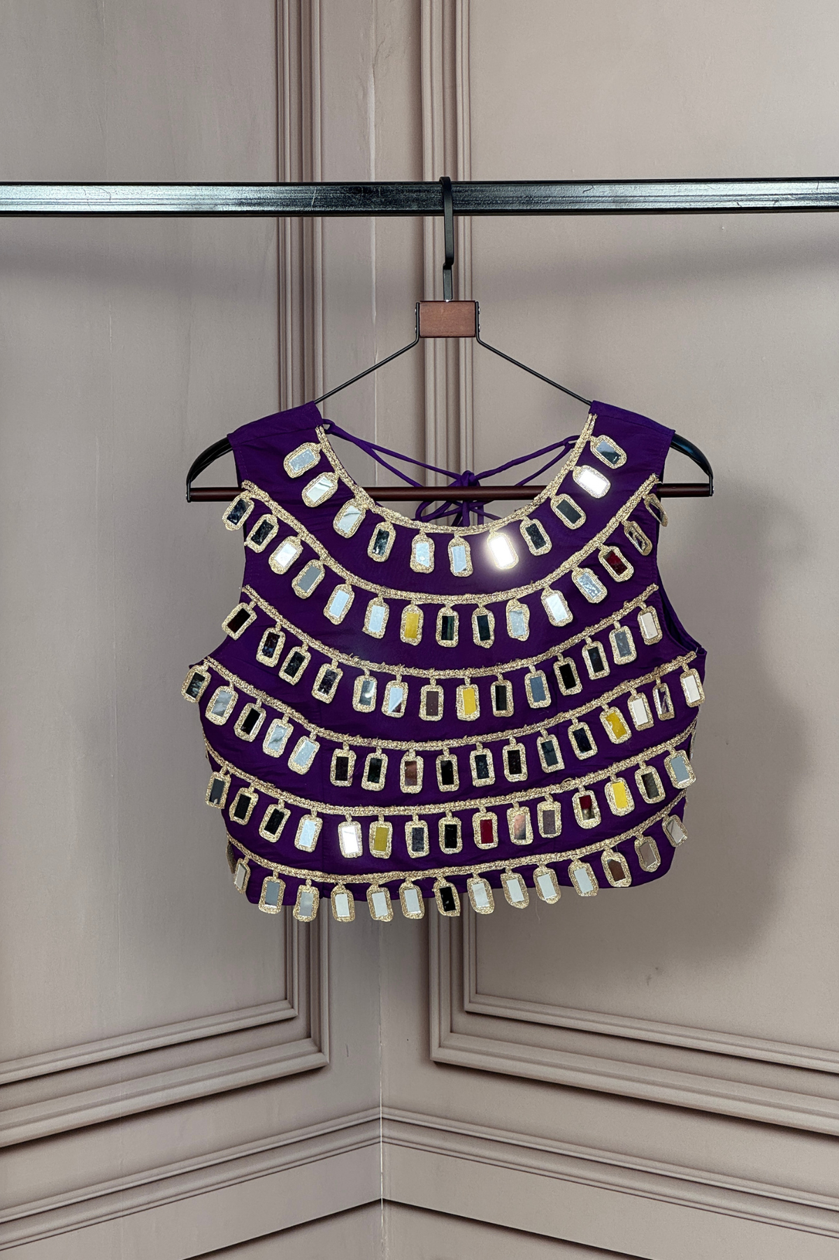 Designer Mirror Work Embroidered Blouse for Women #NavratriSpecial #NavratriOutfit