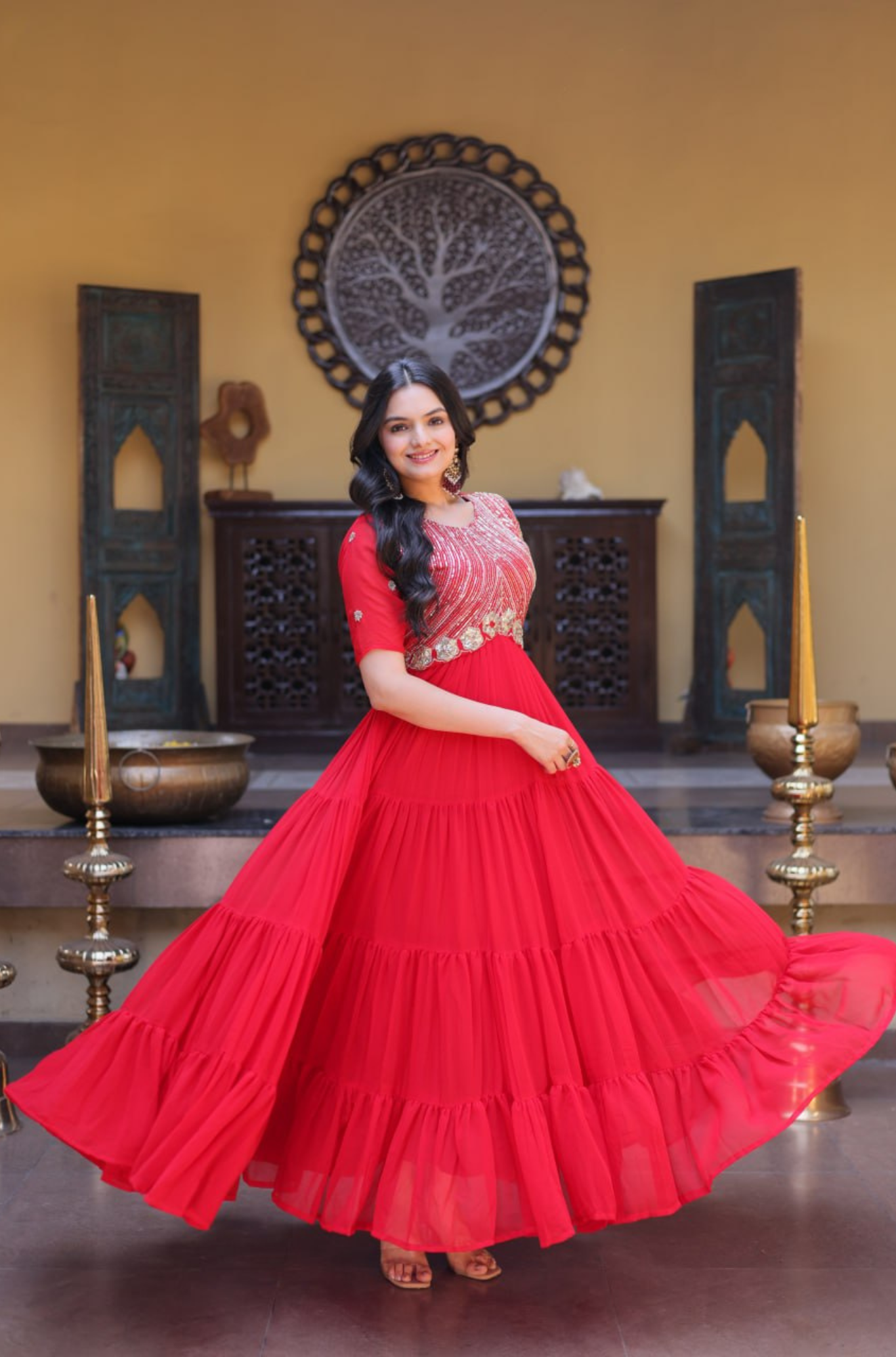 Women’s Designer Embroidered Anarkali Gown