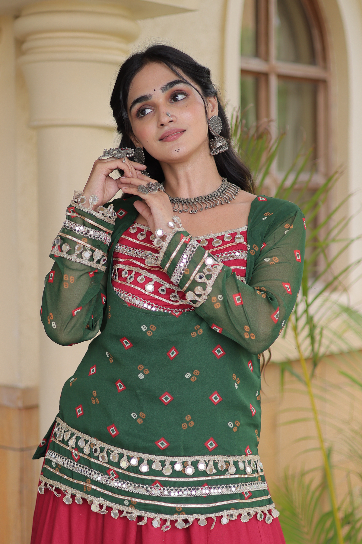 Women’s Embroidered Kurta with Flared Lehenga Set | Festive Ethnic Wear for Women