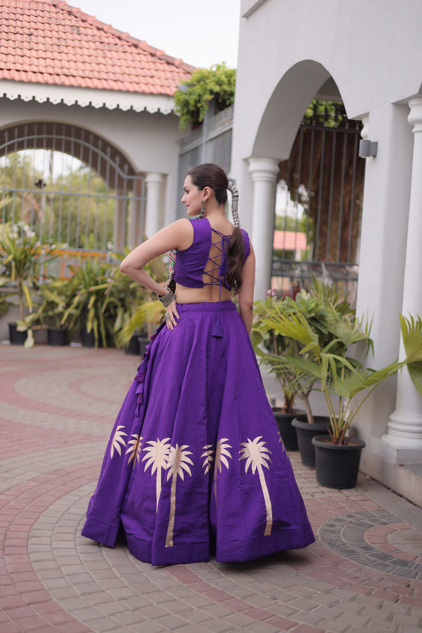 Women's Black Embroidered Lehenga Set with Mirror Work Crop Top | Navratri & Festive Wear