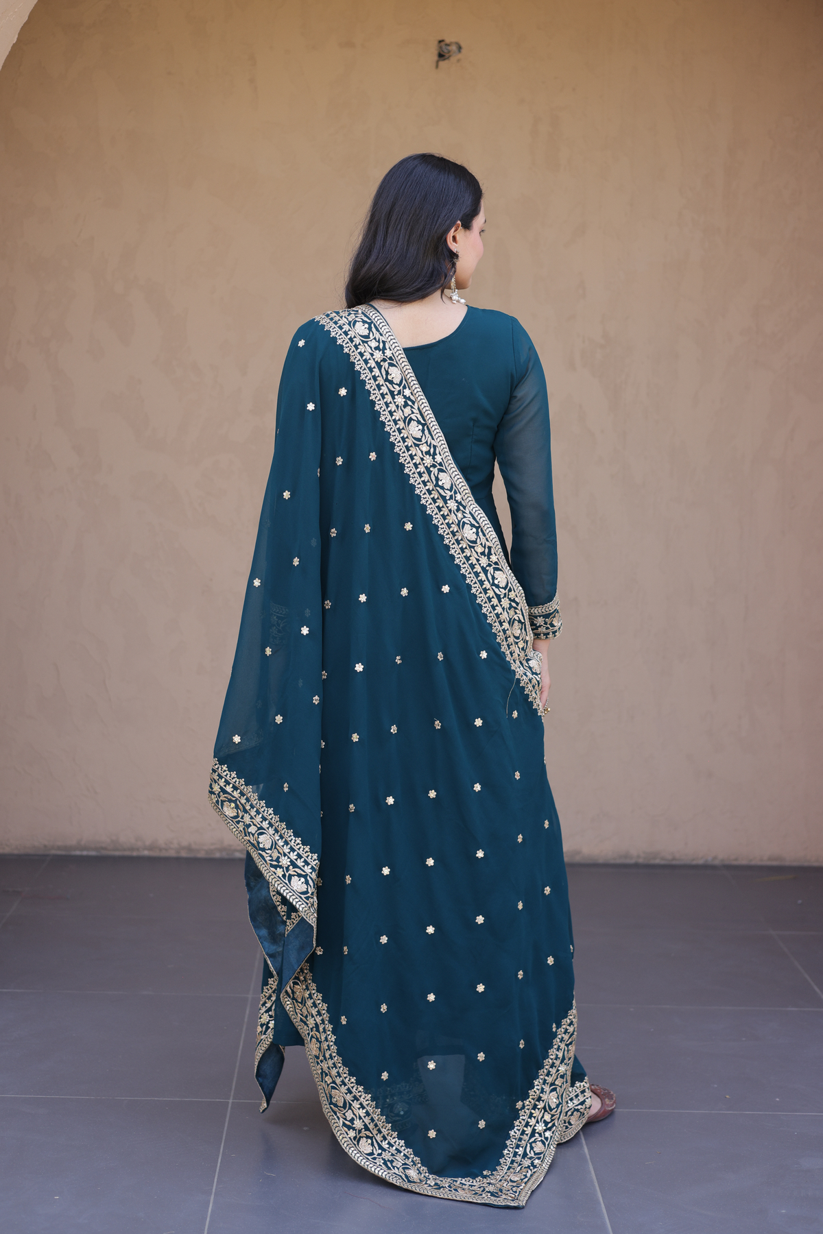 Embroidered Anarkali Suit Set for Women | Designer Ethnic Wear with Dupatta
