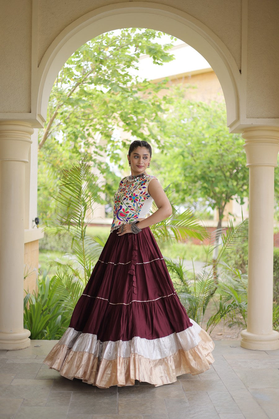Women’s Designer Embroidered Lehenga Choli Set | Ethnic Flared Skirt with Traditional Blouse | Wedding & Festive Wear