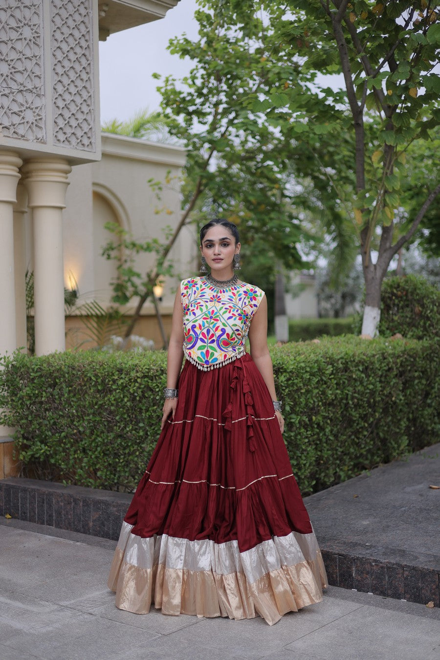 Women’s Designer Embroidered Lehenga Choli Set | Ethnic Flared Skirt with Traditional Blouse | Wedding & Festive Wear