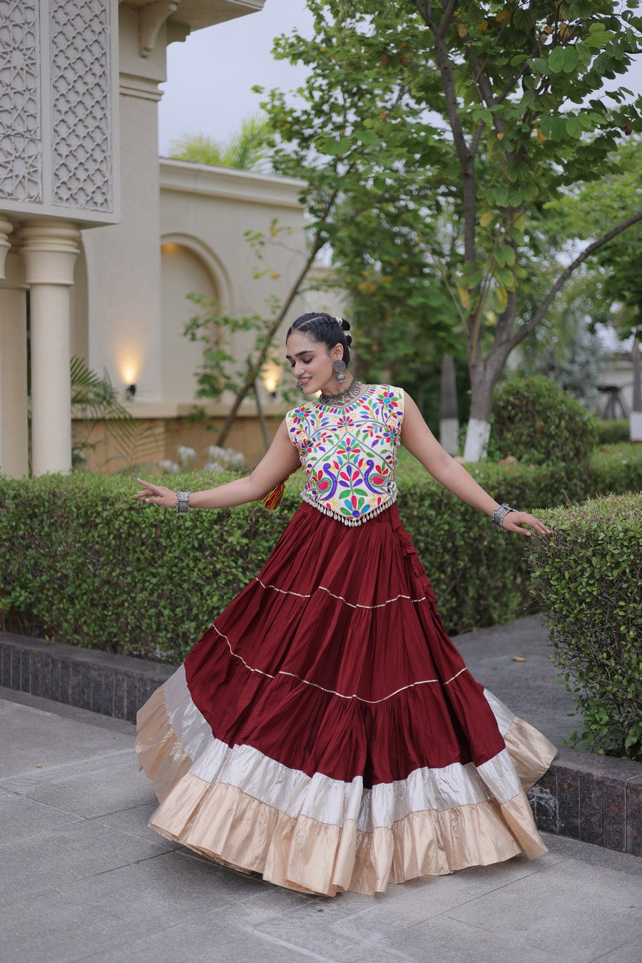 Women’s Designer Embroidered Lehenga Choli Set | Ethnic Flared Skirt with Traditional Blouse | Wedding & Festive Wear