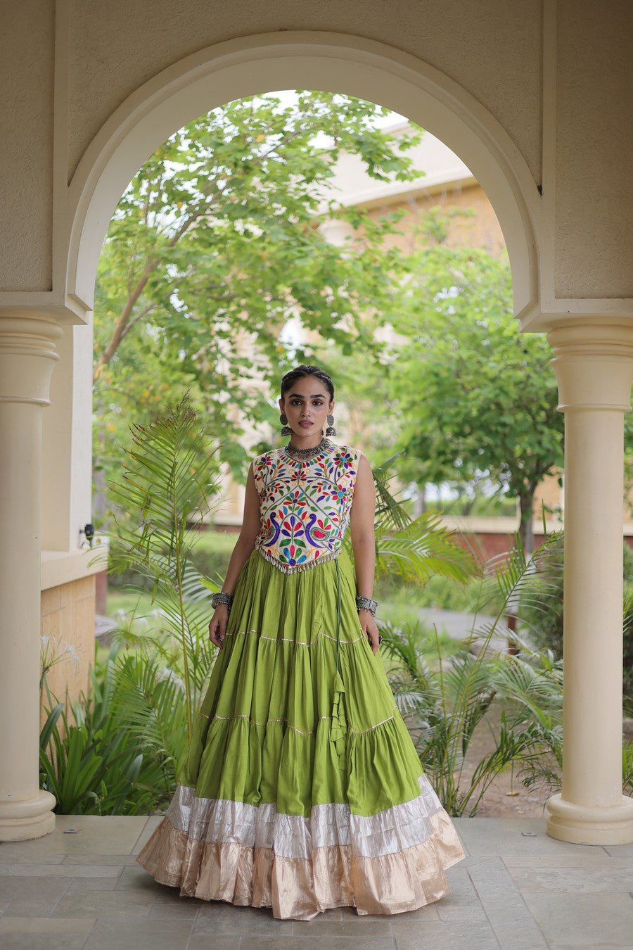 Women’s Designer Embroidered Lehenga Choli Set | Ethnic Flared Skirt with Traditional Blouse | Wedding & Festive Wear