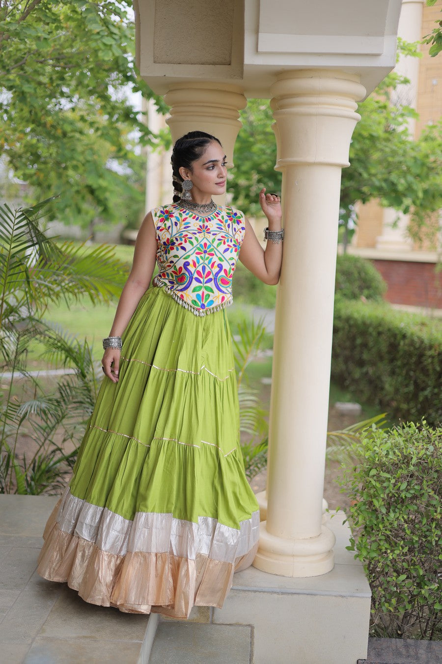 Women’s Designer Embroidered Lehenga Choli Set | Ethnic Flared Skirt with Traditional Blouse | Wedding & Festive Wear