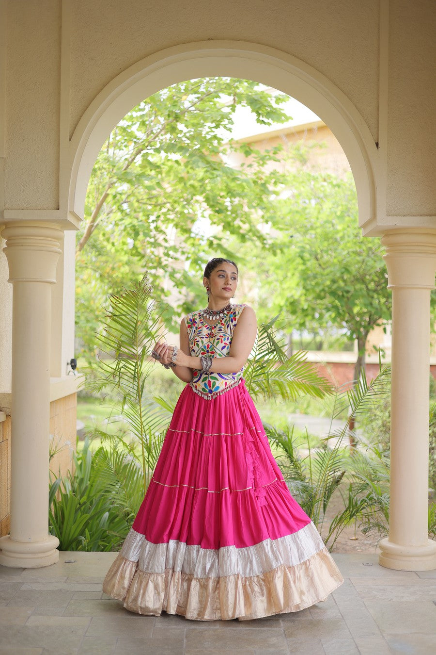 Women’s Designer Embroidered Lehenga Choli Set | Ethnic Flared Skirt with Traditional Blouse | Wedding & Festive Wear
