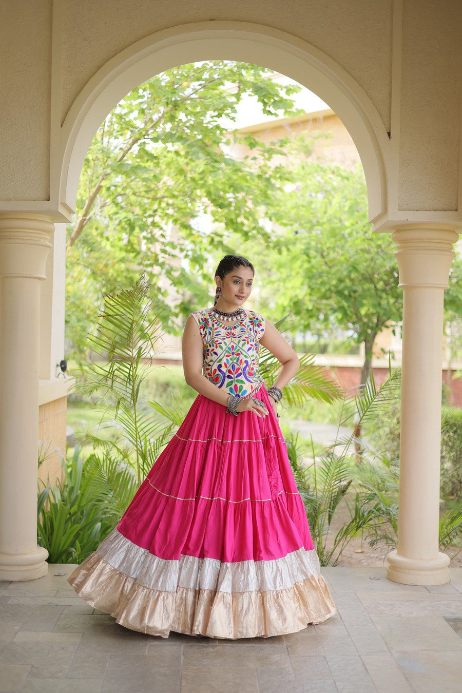 Women’s Designer Embroidered Lehenga Choli Set | Ethnic Flared Skirt with Traditional Blouse | Wedding & Festive Wear