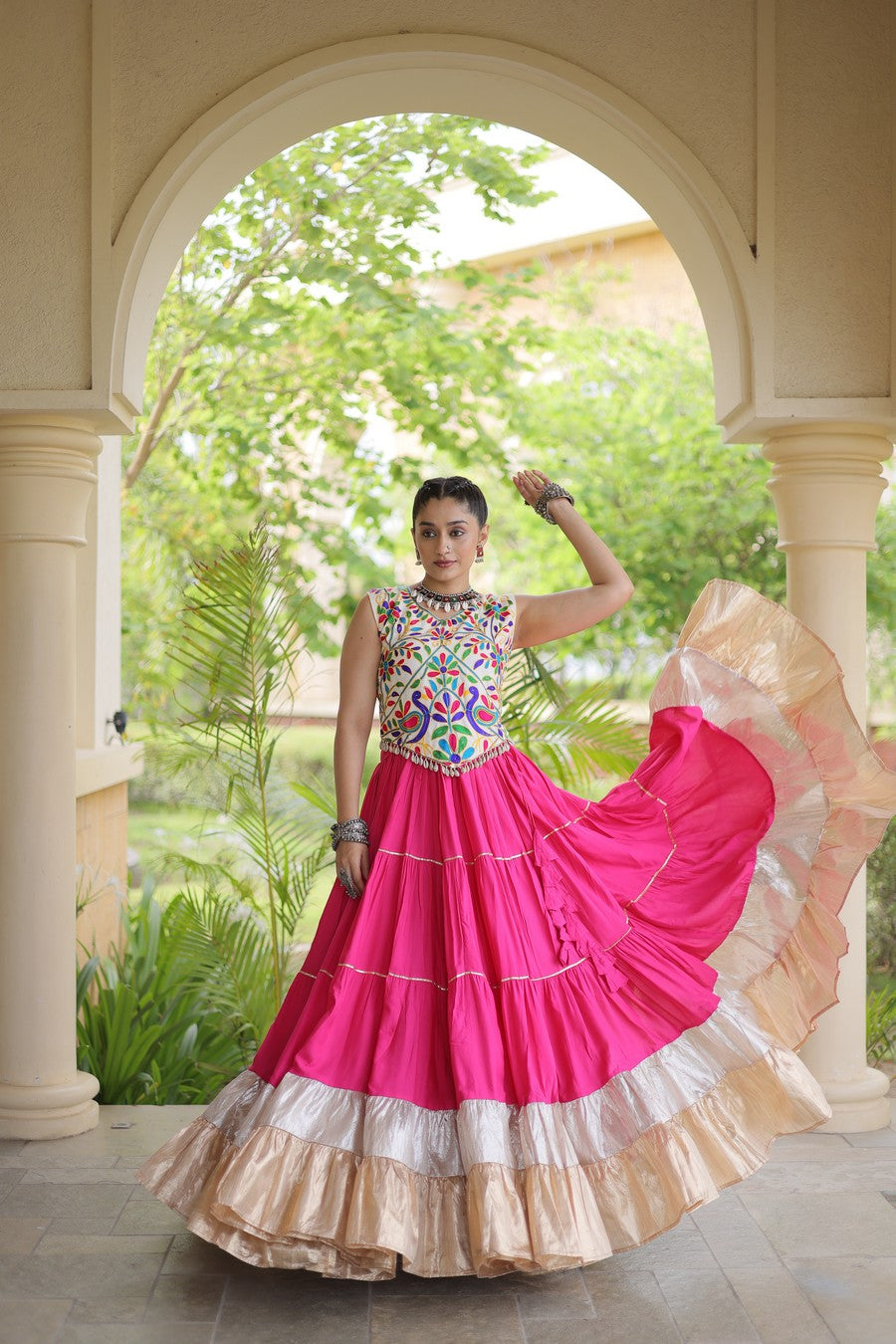 Women’s Designer Embroidered Lehenga Choli Set | Ethnic Flared Skirt with Traditional Blouse | Wedding & Festive Wear