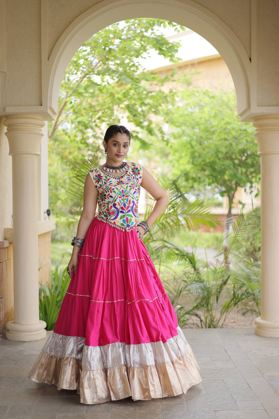 Women’s Designer Embroidered Lehenga Choli Set | Ethnic Flared Skirt with Traditional Blouse | Wedding & Festive Wear