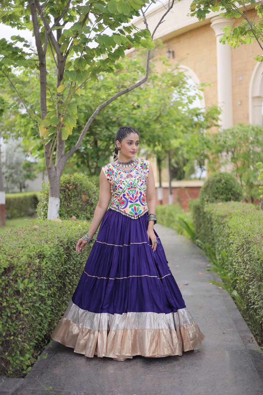 Women’s Designer Embroidered Lehenga Choli Set | Ethnic Flared Skirt with Traditional Blouse | Wedding & Festive Wear
