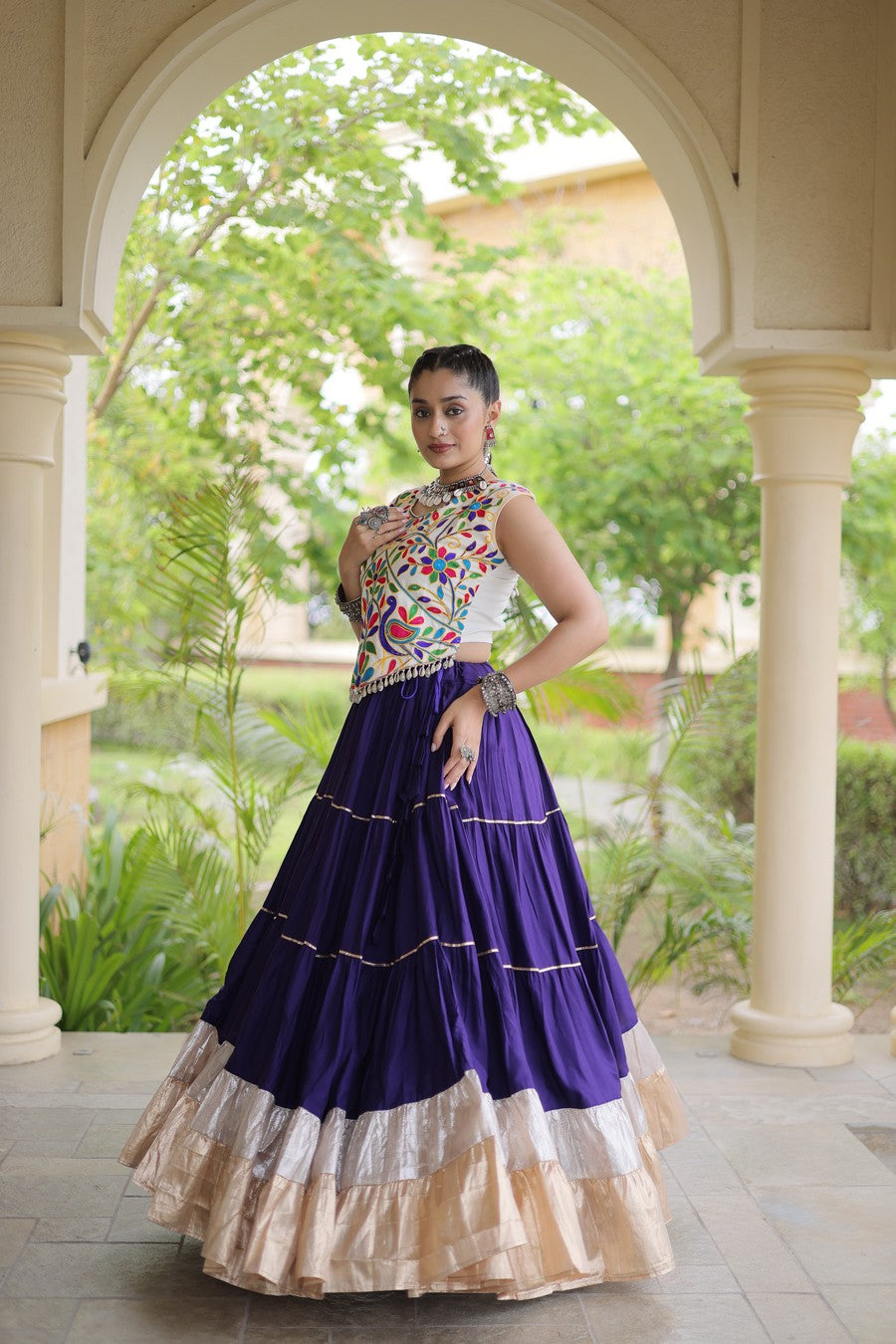Women’s Designer Embroidered Lehenga Choli Set | Ethnic Flared Skirt with Traditional Blouse | Wedding & Festive Wear