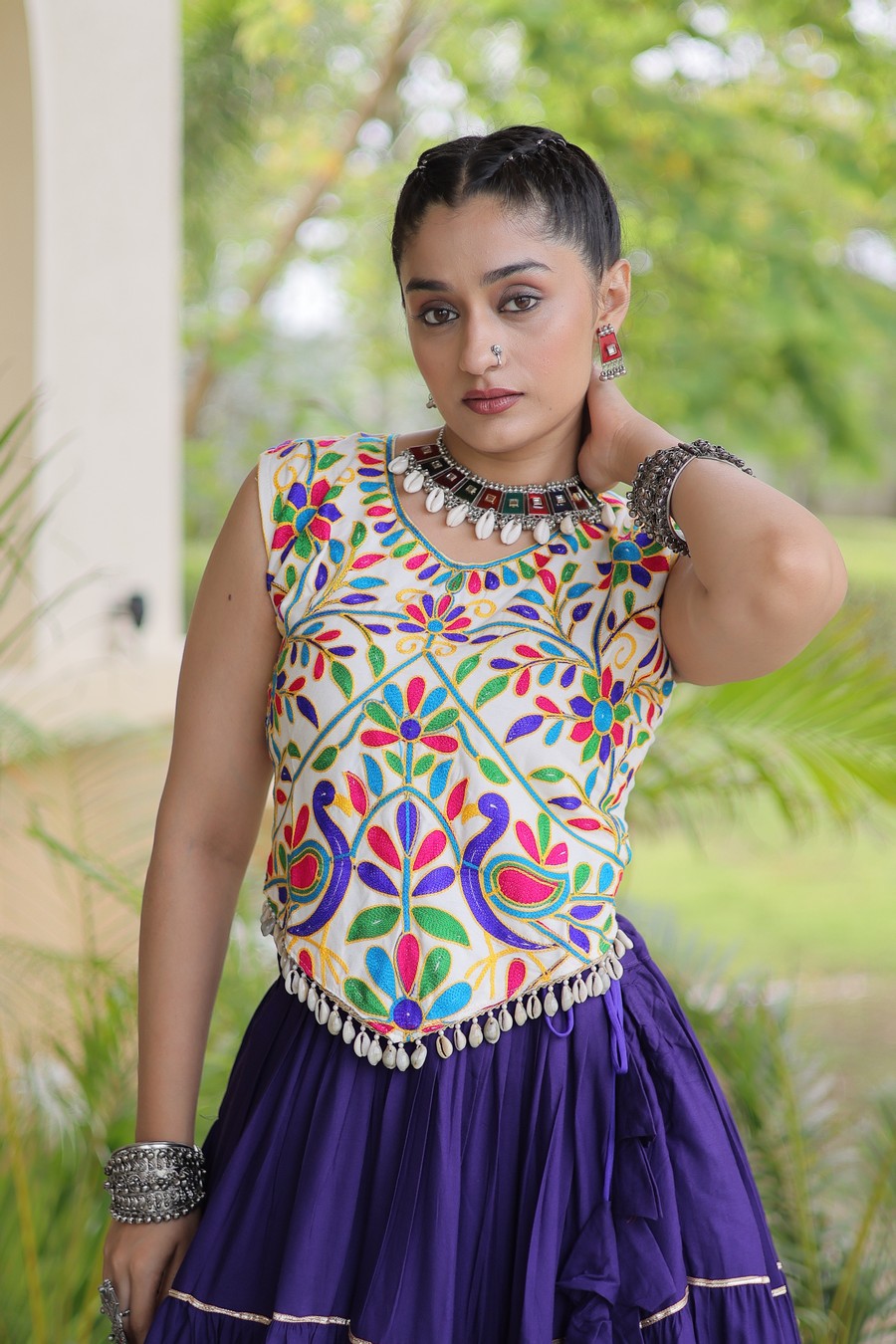 Women’s Designer Embroidered Lehenga Choli Set | Ethnic Flared Skirt with Traditional Blouse | Wedding & Festive Wear