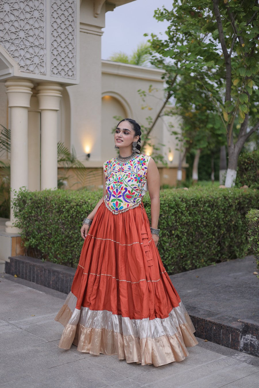 Women’s Designer Embroidered Lehenga Choli Set | Ethnic Flared Skirt with Traditional Blouse | Wedding & Festive Wear