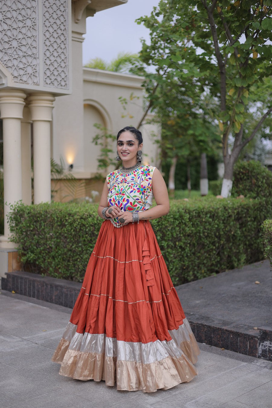 Women’s Designer Embroidered Lehenga Choli Set | Ethnic Flared Skirt with Traditional Blouse | Wedding & Festive Wear