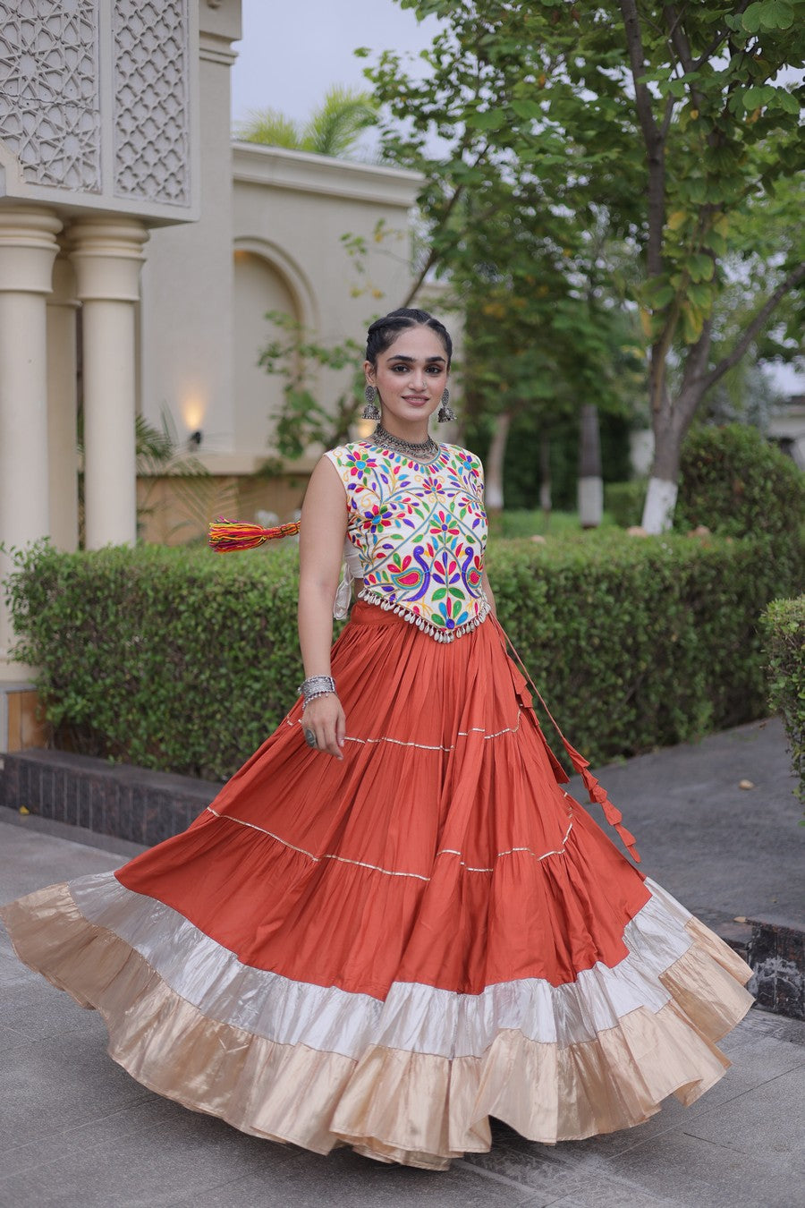 Women’s Designer Embroidered Lehenga Choli Set | Ethnic Flared Skirt with Traditional Blouse | Wedding & Festive Wear