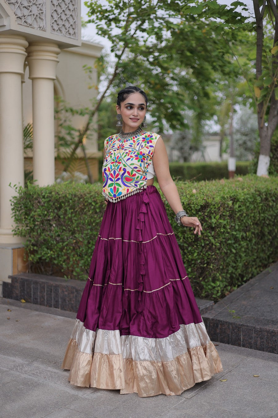 Women’s Designer Embroidered Lehenga Choli Set | Ethnic Flared Skirt with Traditional Blouse | Wedding & Festive Wear