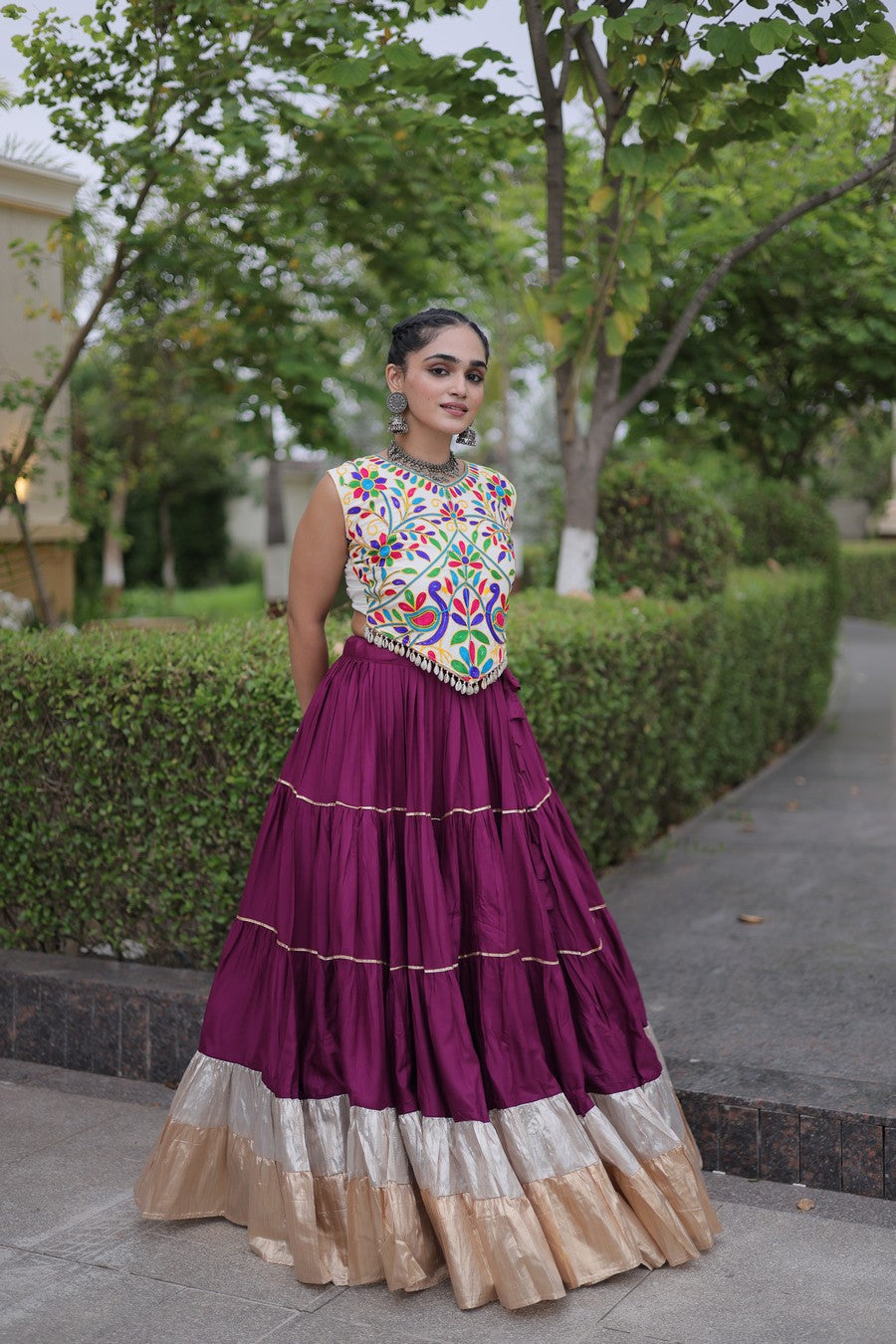 Women’s Designer Embroidered Lehenga Choli Set | Ethnic Flared Skirt with Traditional Blouse | Wedding & Festive Wear