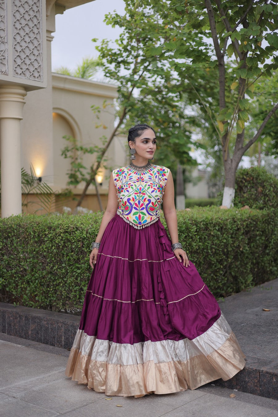 Women’s Designer Embroidered Lehenga Choli Set | Ethnic Flared Skirt with Traditional Blouse | Wedding & Festive Wear