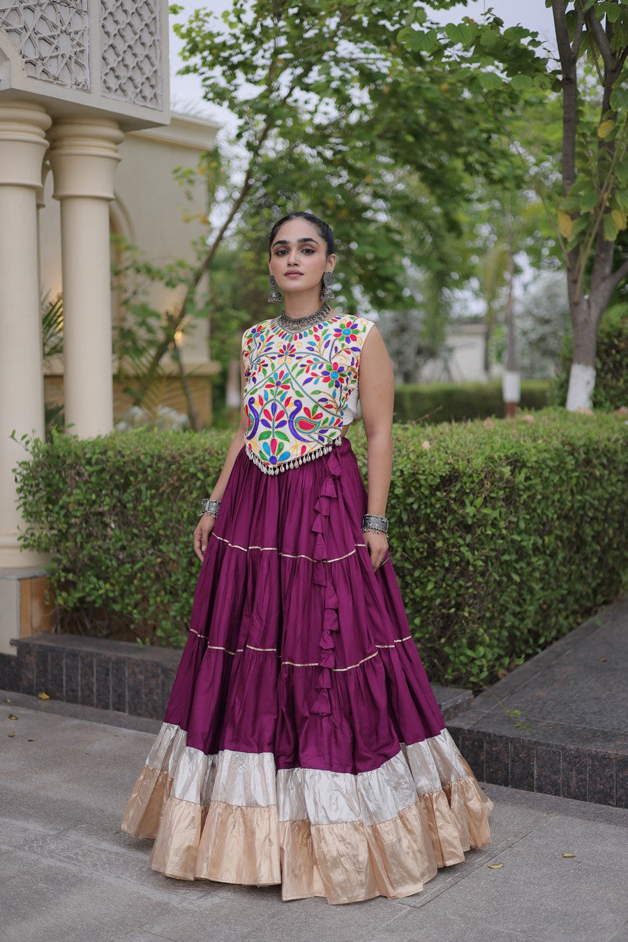 Women’s Designer Embroidered Lehenga Choli Set | Ethnic Flared Skirt with Traditional Blouse | Wedding & Festive Wear