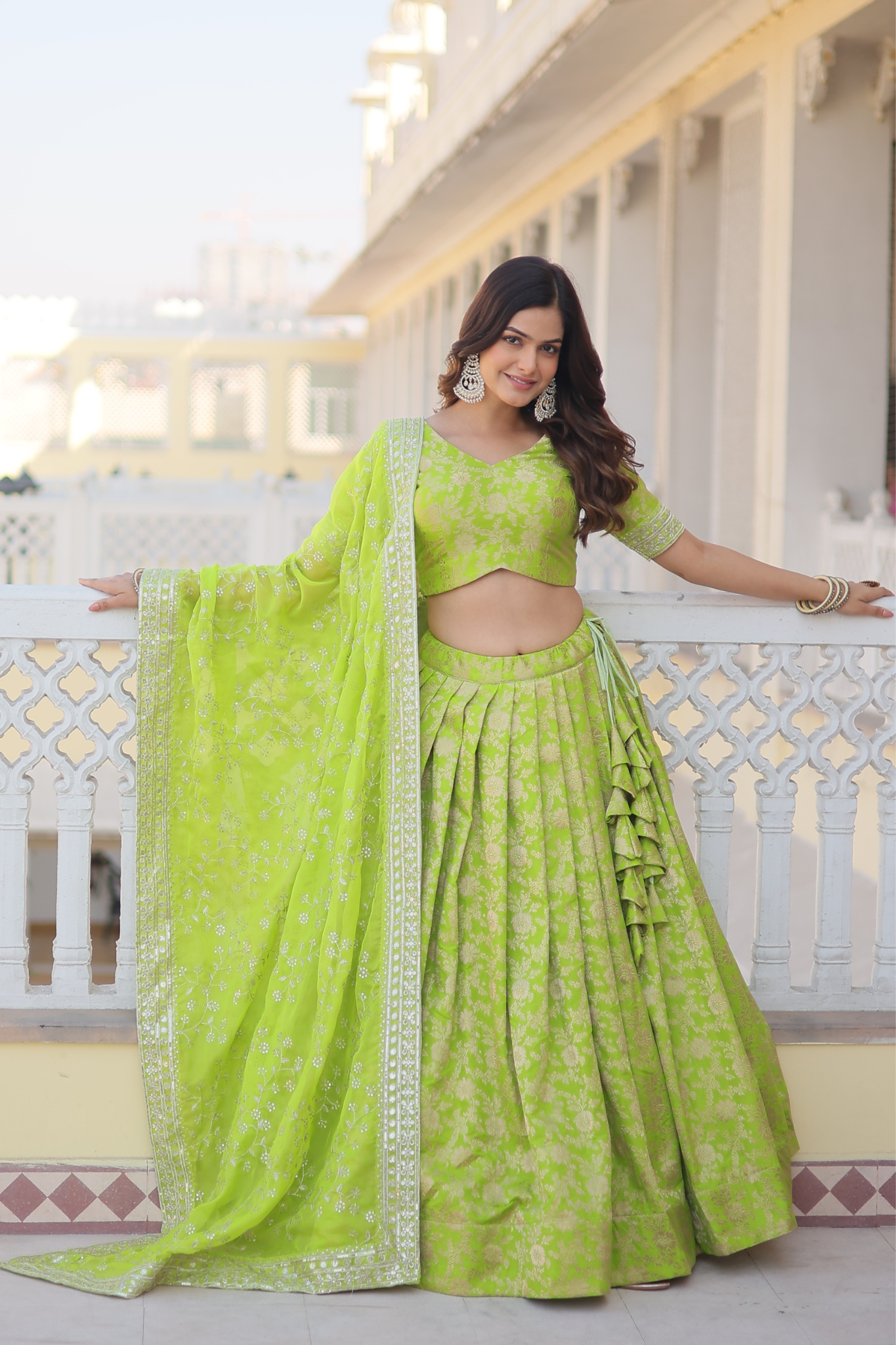 Designer Embroidered Lehenga Choli Set with Dupatta for Women