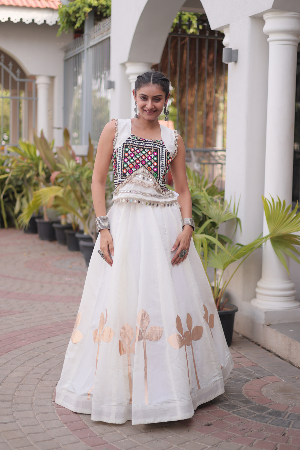 Women’s Designer Embroidered Ethnic Lehenga Choli Set | Traditional Flared Lehenga with Embellished Blouse