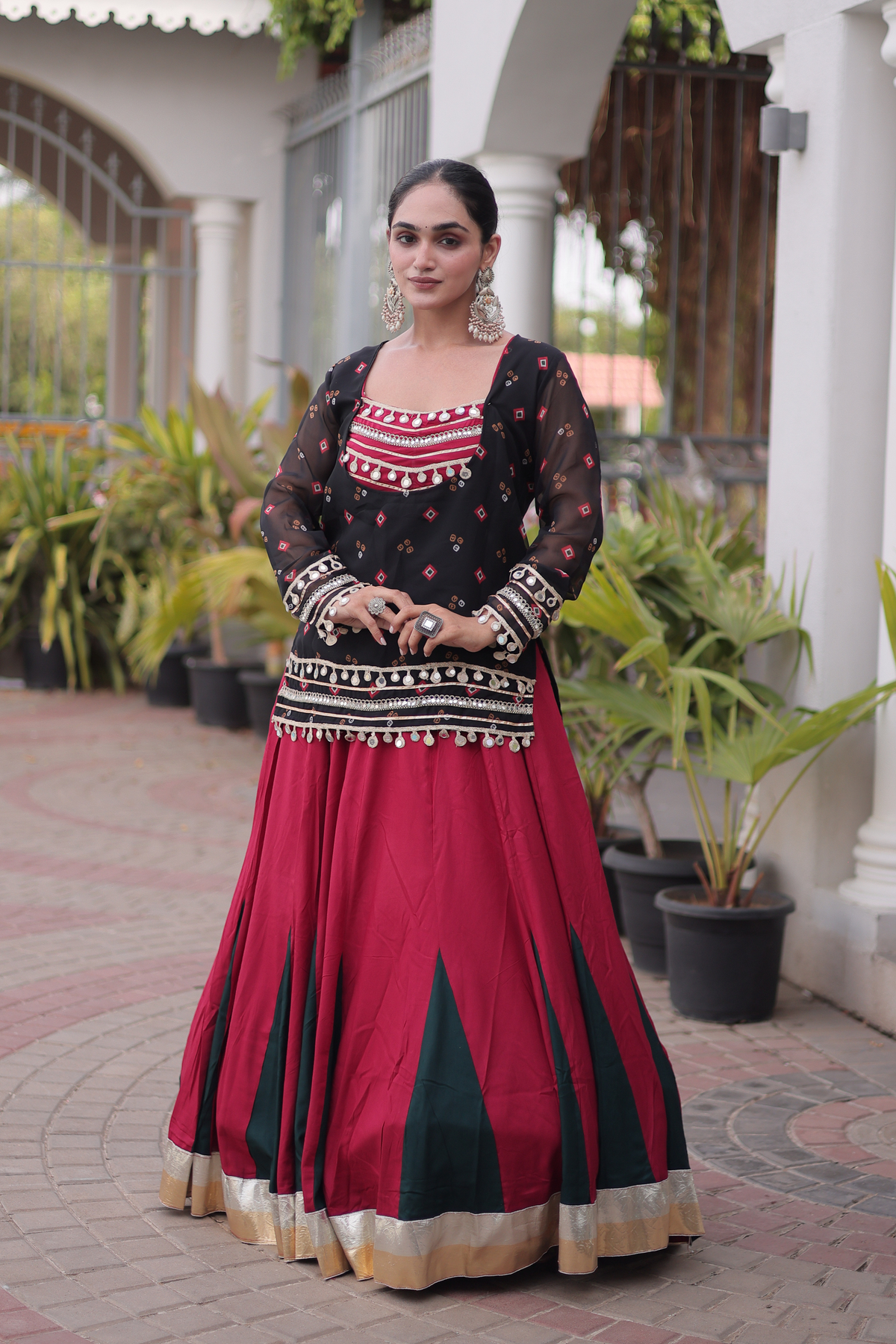 Women’s Embroidered Kurta with Flared Lehenga Set | Festive Ethnic Wear for Women