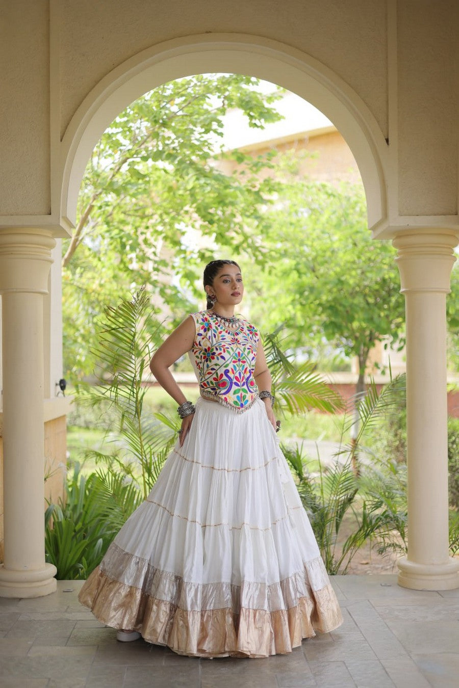 Women’s Designer Embroidered Lehenga Choli Set | Ethnic Flared Skirt with Traditional Blouse | Wedding & Festive Wear