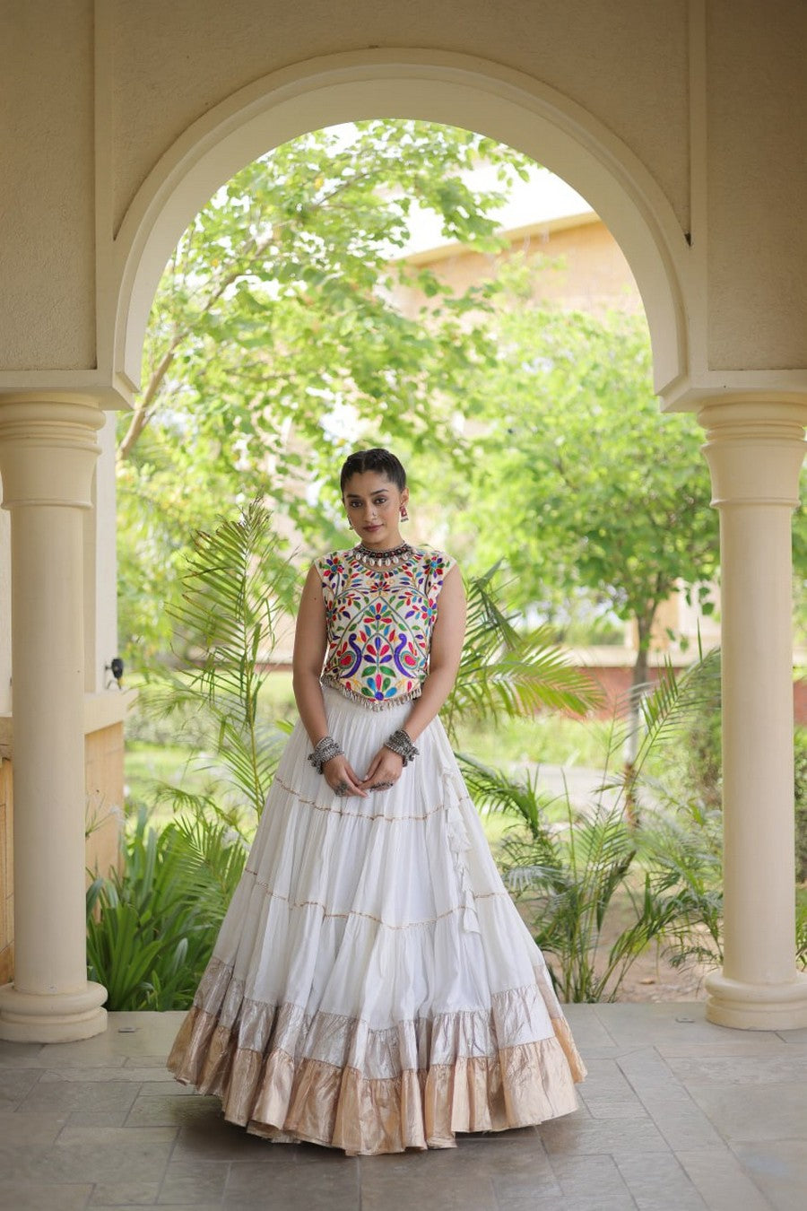 Women’s Designer Embroidered Lehenga Choli Set | Ethnic Flared Skirt with Traditional Blouse | Wedding & Festive Wear