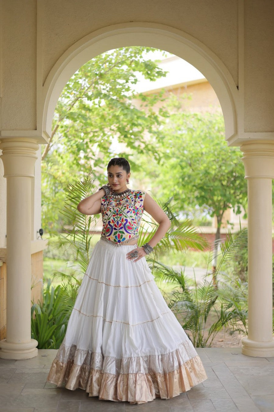 Women’s Designer Embroidered Lehenga Choli Set | Ethnic Flared Skirt with Traditional Blouse | Wedding & Festive Wear